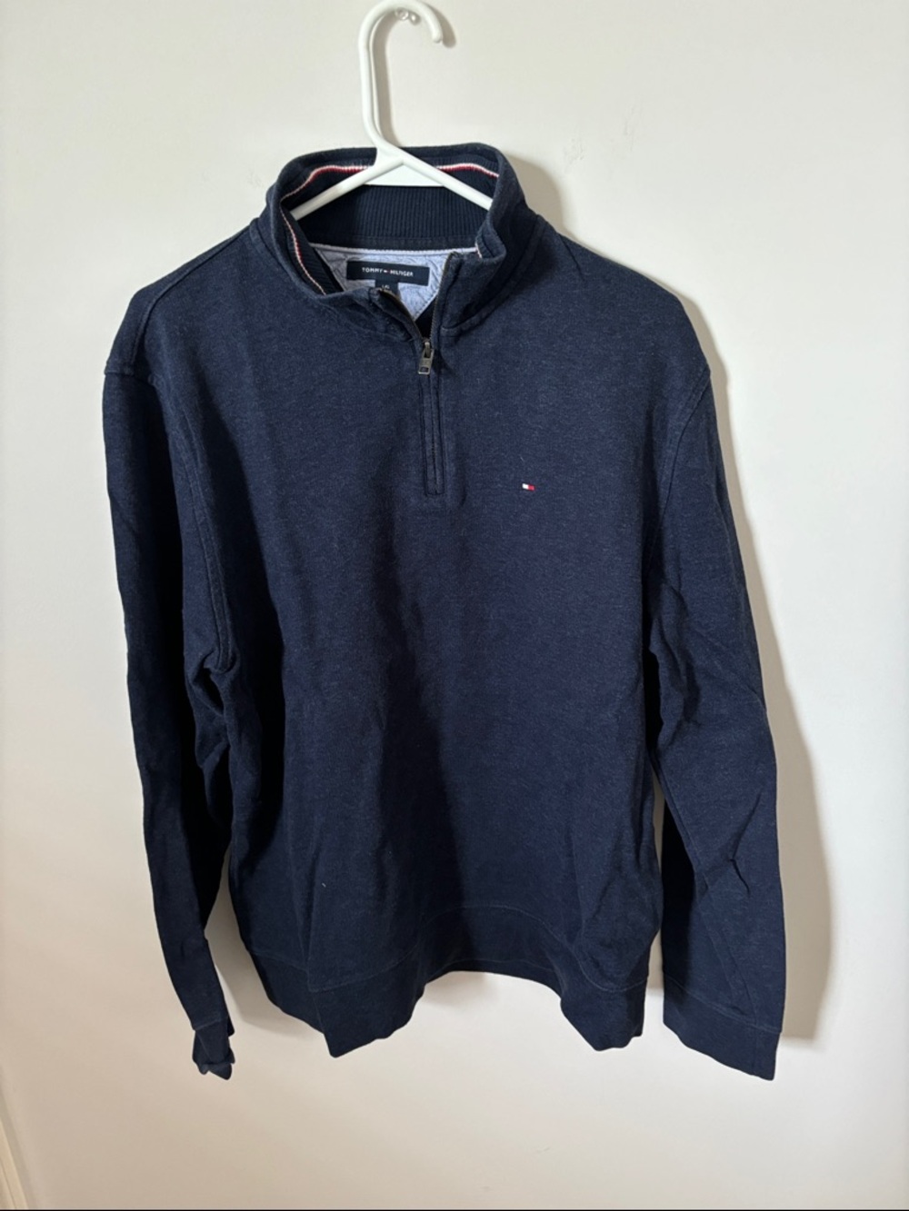 Tommy Hilfiger Men's Navy Quarter-Zip Pullover Sweater
